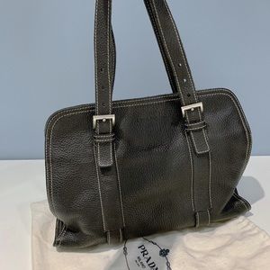 Prada leather tote bag
